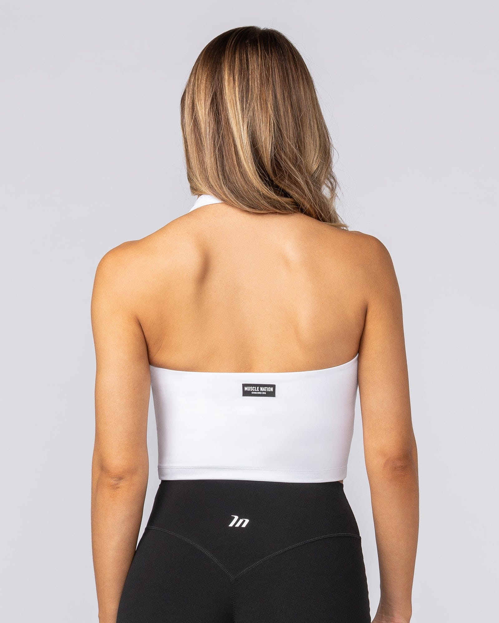 Define Bra Tank White - Muscle Nation women's tank top, view 3