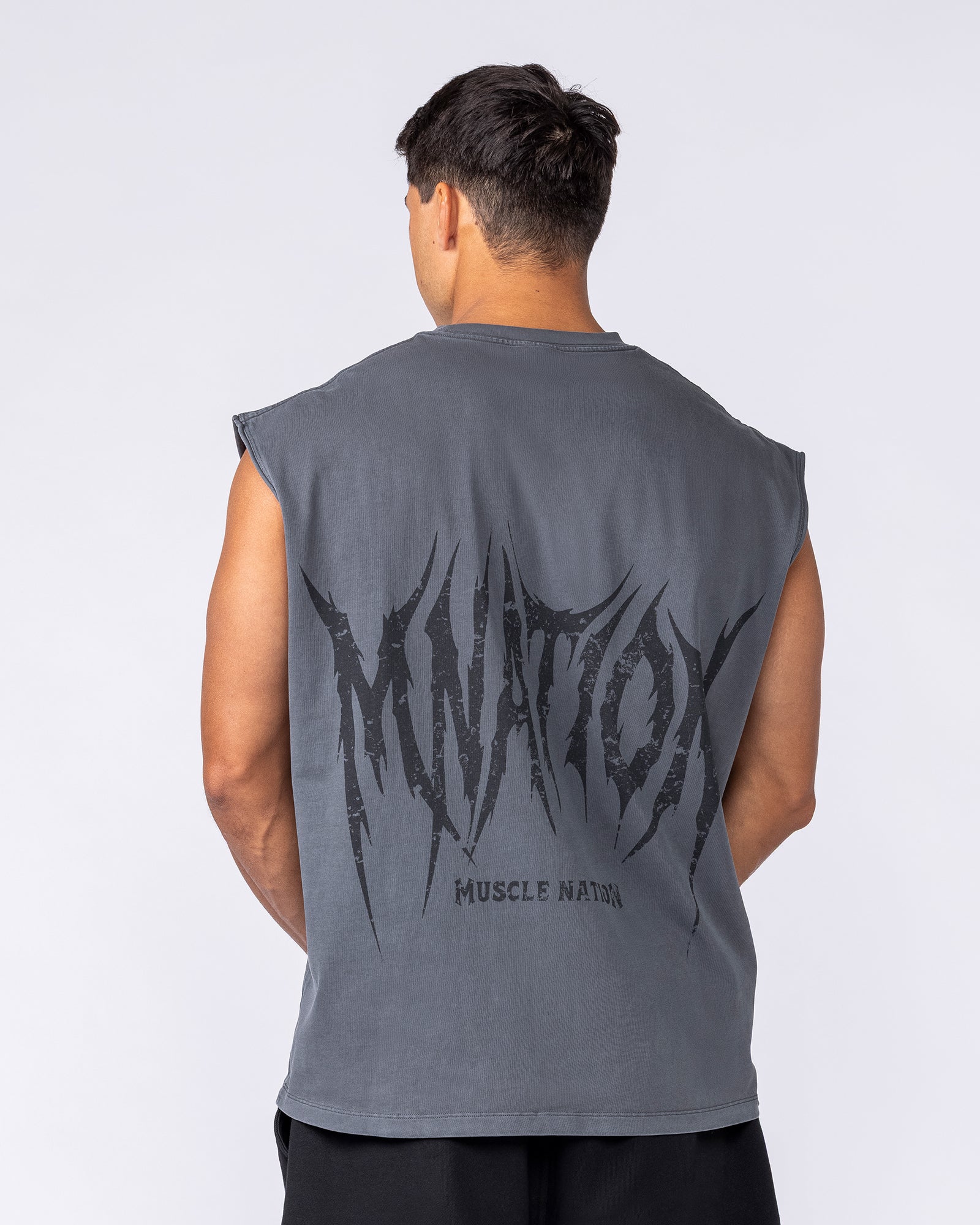 Division Boxy Muscle Tank - Washed Dark Tornado