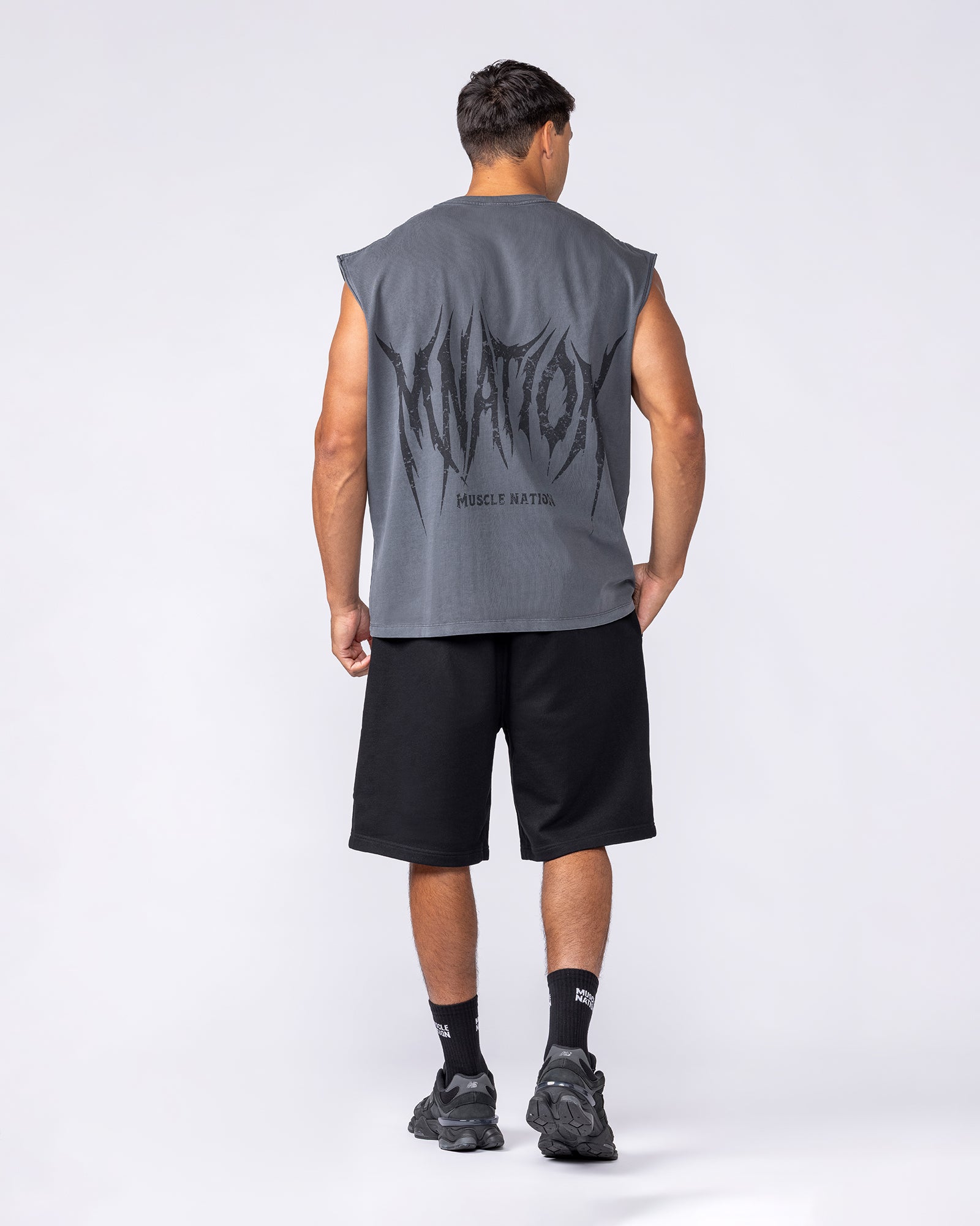 Division Boxy Muscle Tank - Washed Dark Tornado