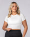 Essential Cropped Tee Milk - Muscle Nation women's top