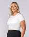 Essential Cropped Tee Milk - Muscle Nation women's top, view 2
