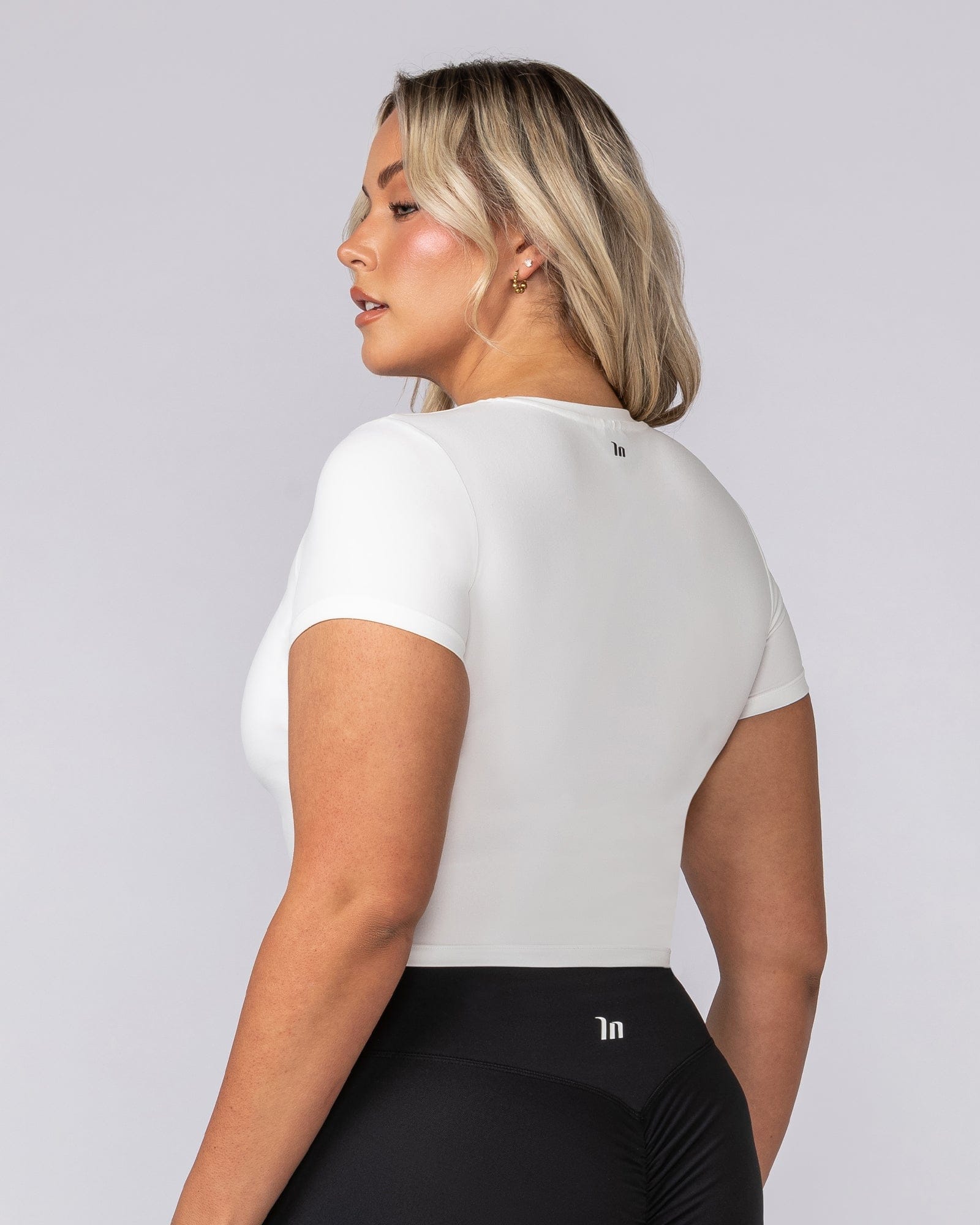 Essential Cropped Tee Milk - Muscle Nation women's top, view 3