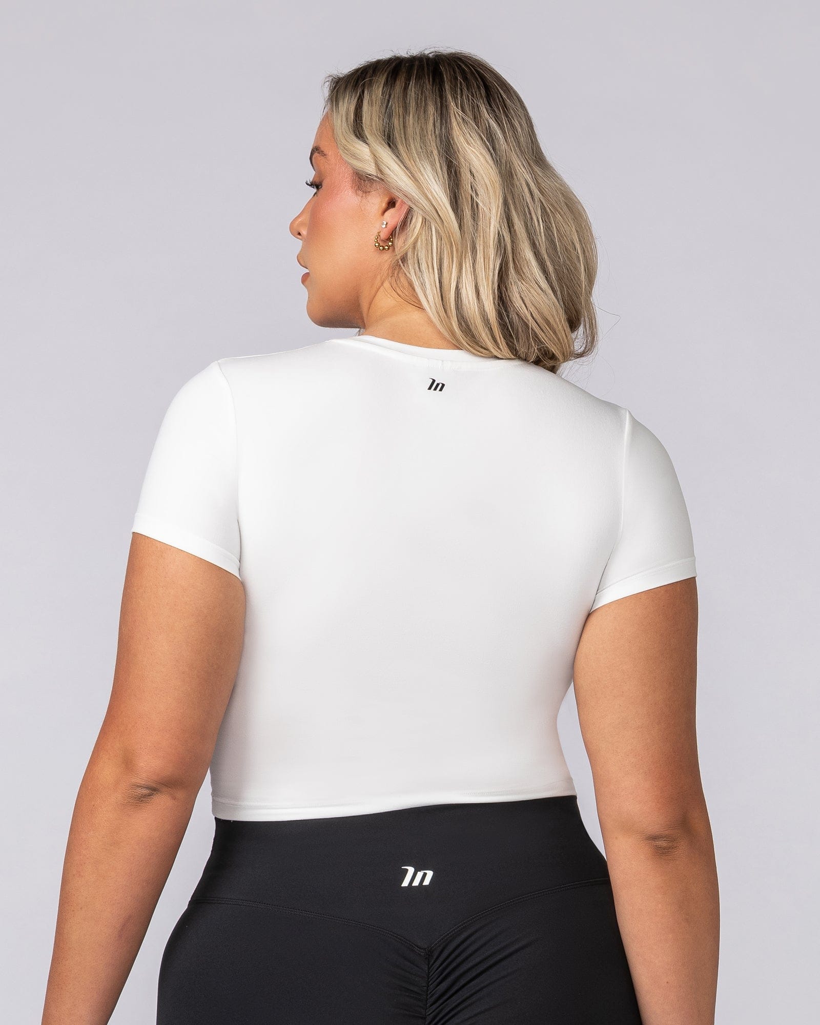 Essential Cropped Tee Milk - Muscle Nation women's top, view 4