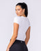 Essential Cropped Tee White - Muscle Nation women's top, view 2