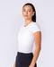 Essential Cropped Tee White - Muscle Nation women's top, view 3