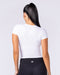 Essential Cropped Tee White - Muscle Nation women's top, view 4