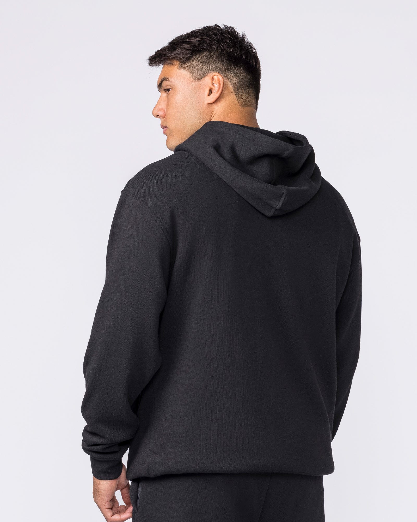 Essential Hoodie Black - Muscle Nation men's hoodie, view 2