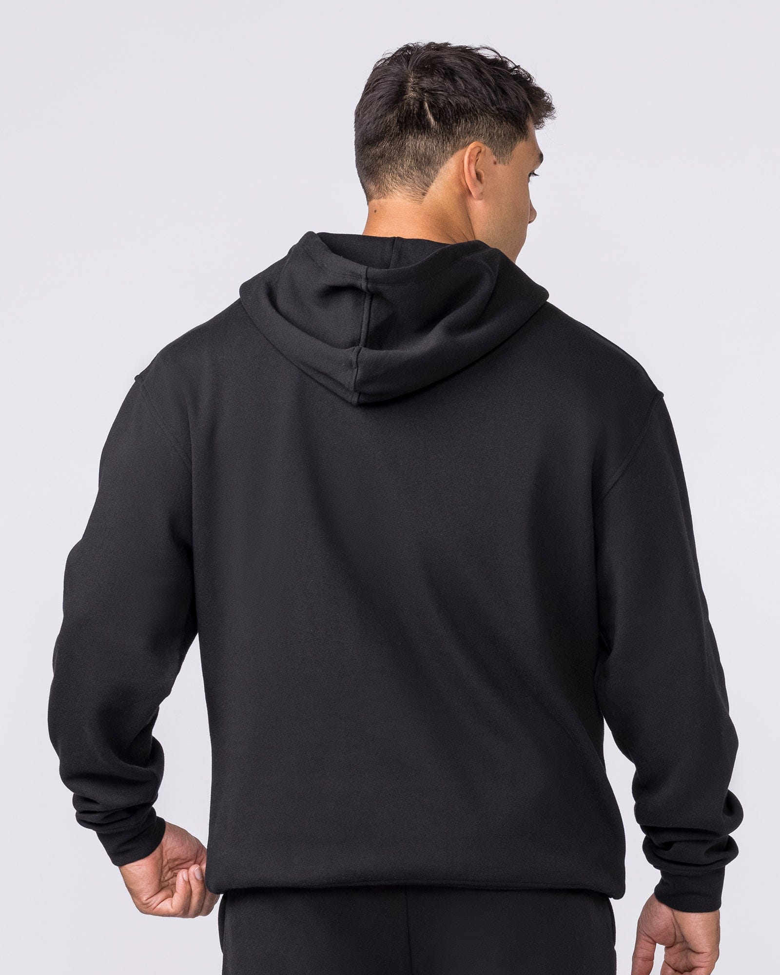 Essential Hoodie Black - Muscle Nation men's hoodie, view 5
