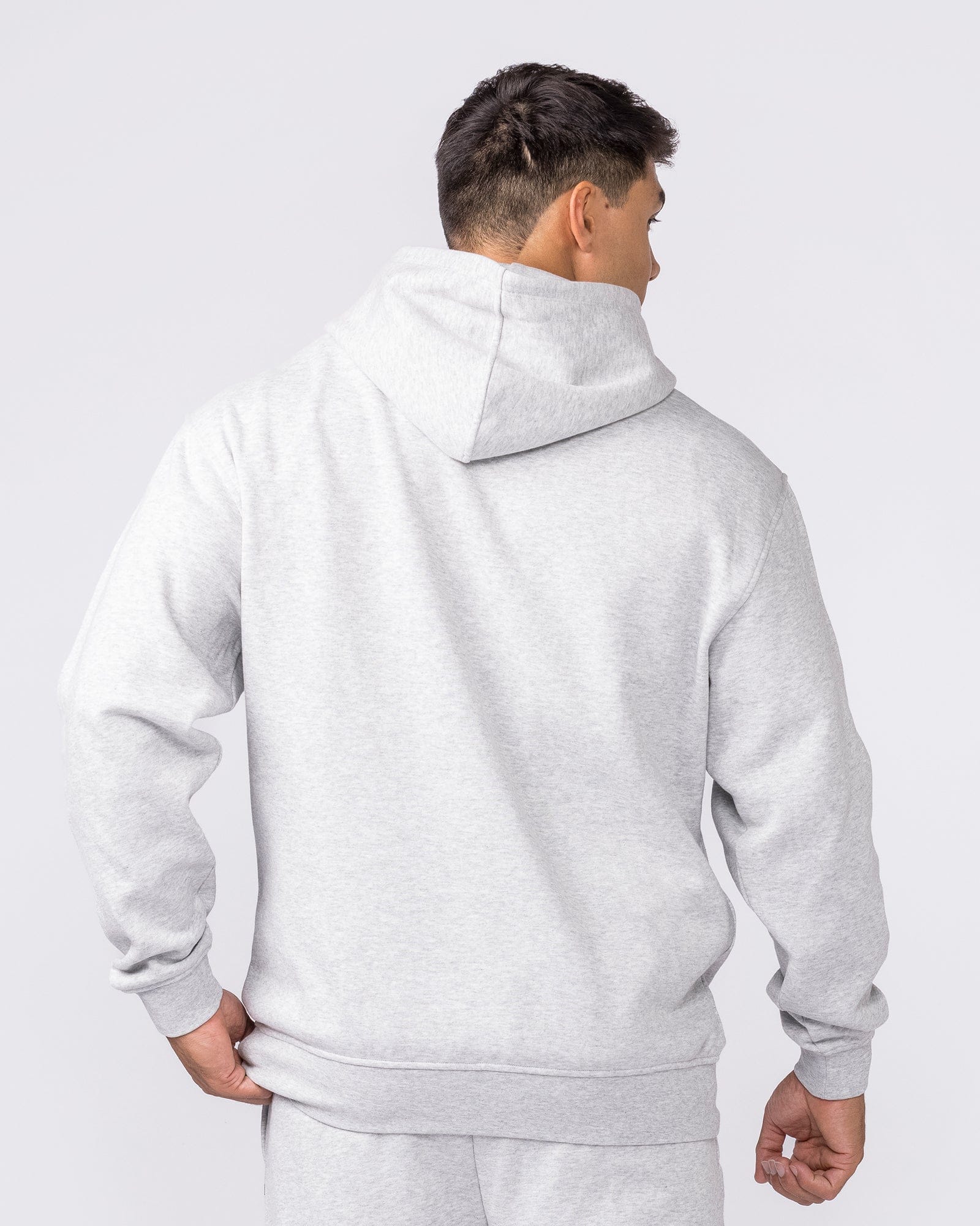 Essential Hoodie Grey Marl - Muscle Nation men's hoodie, view 5
