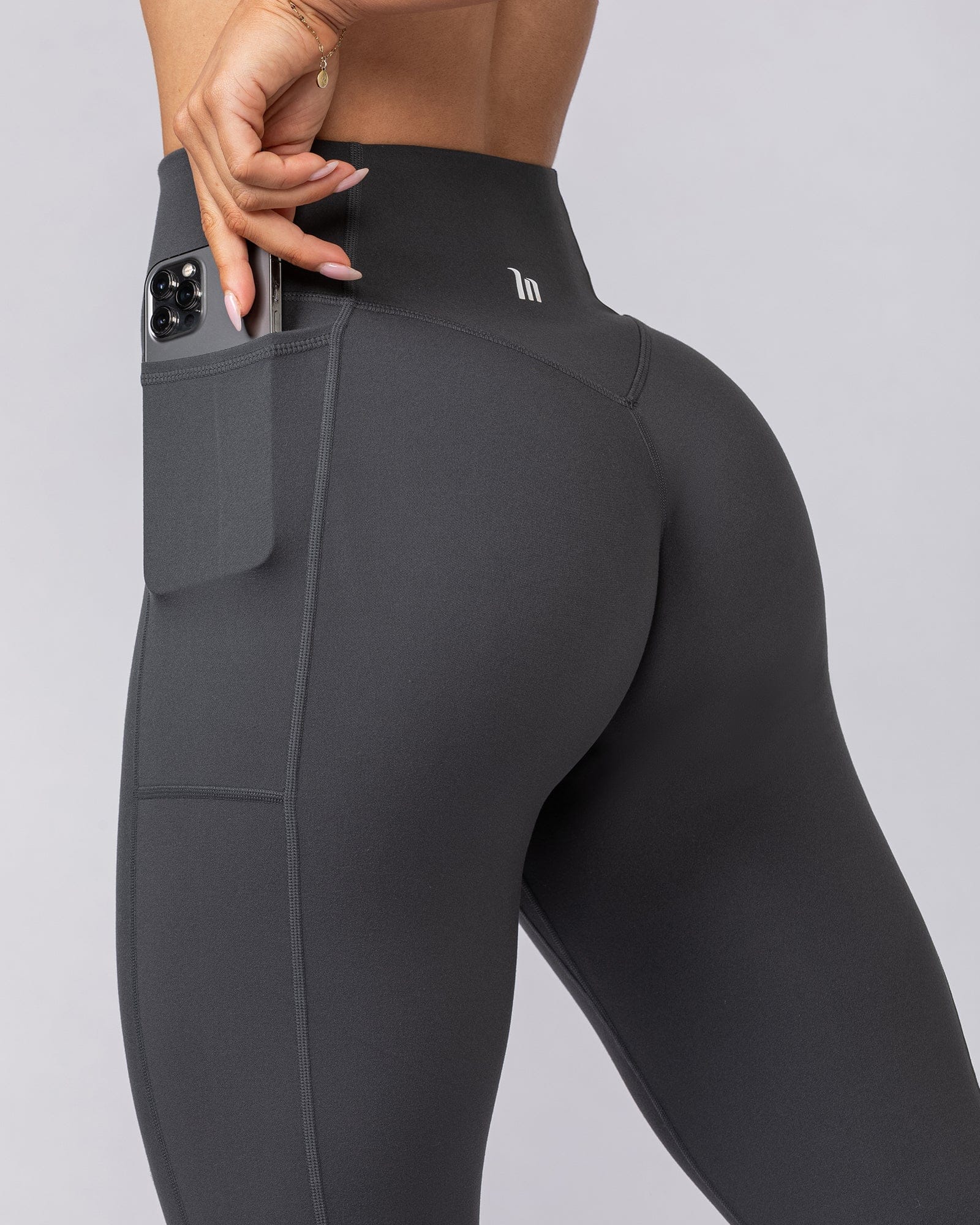 Everyday Pocket Ankle Length Leggings Granite - Muscle Nation women's leggings, view 8