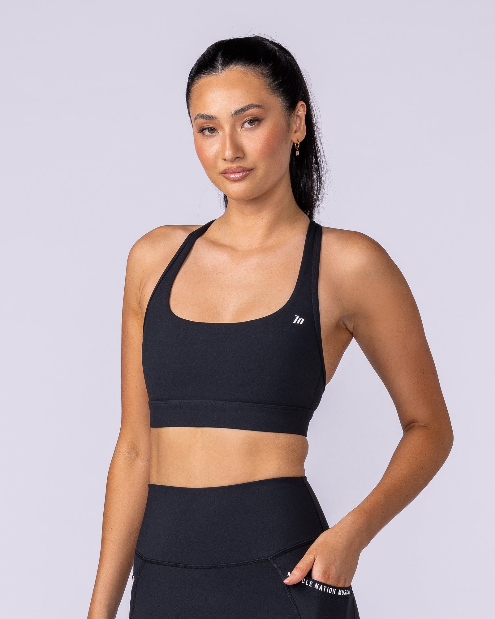 Everything Bra Black - Muscle Nation women's sports bra, view 3