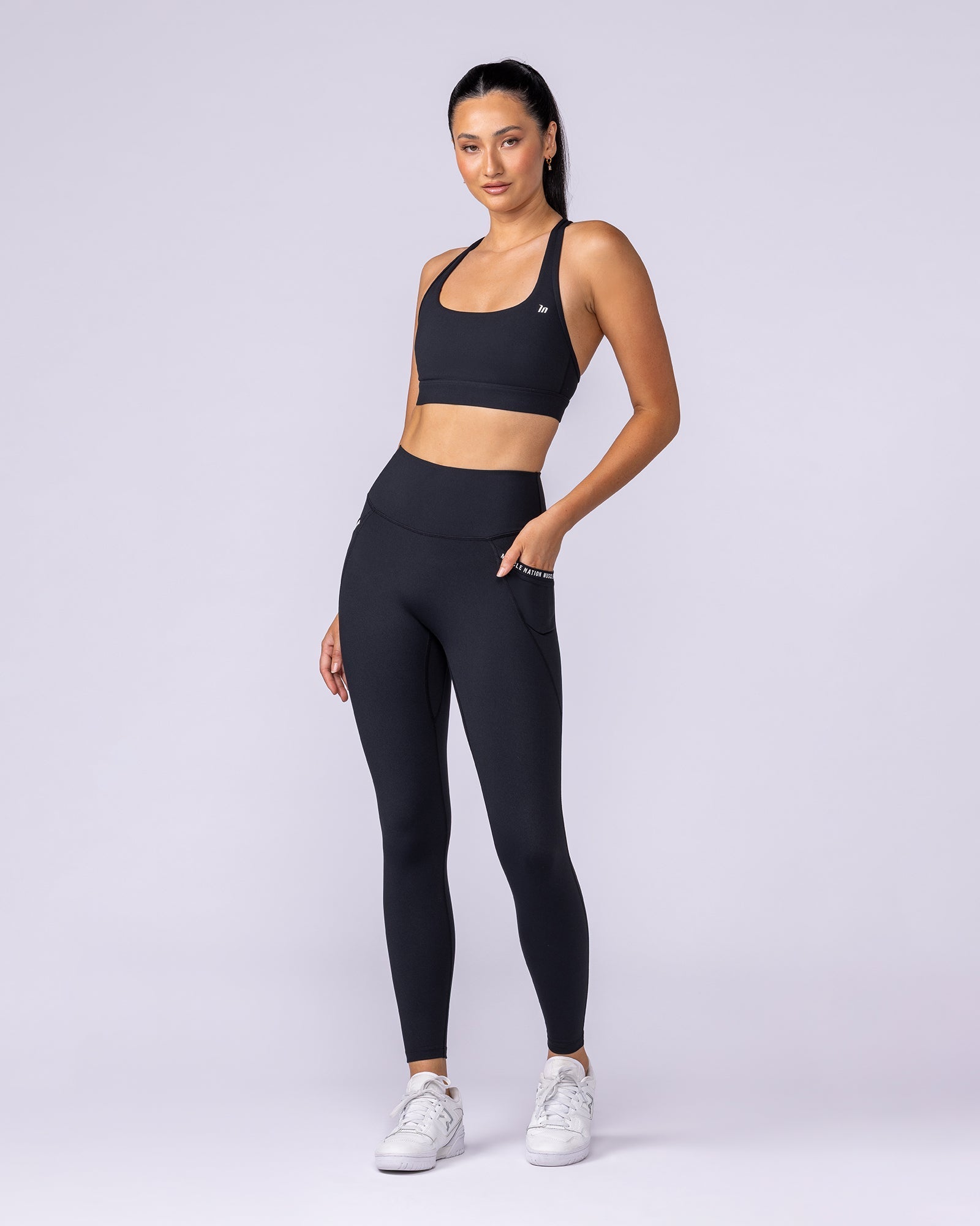 Everything Bra Black - Muscle Nation women's sports bra, view 5