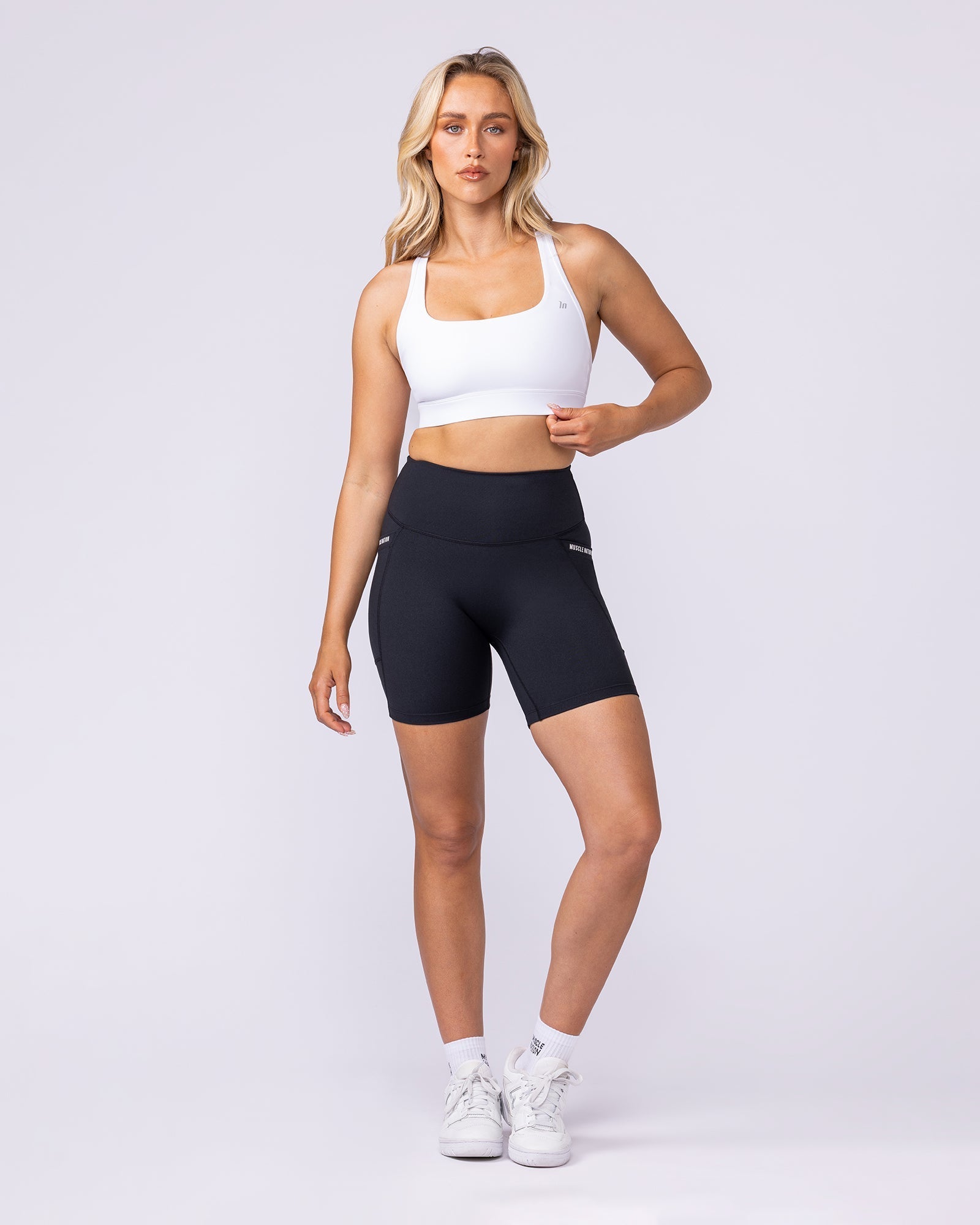 Everything Bra White - Muscle Nation women's sports bra, view 6