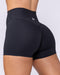 Evolve Signature Booty Shorts Black - Muscle Nation women's gym shorts