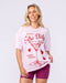 Extra Dirty Oversized Tee Pink Lady - Muscle Nation women's gym tee