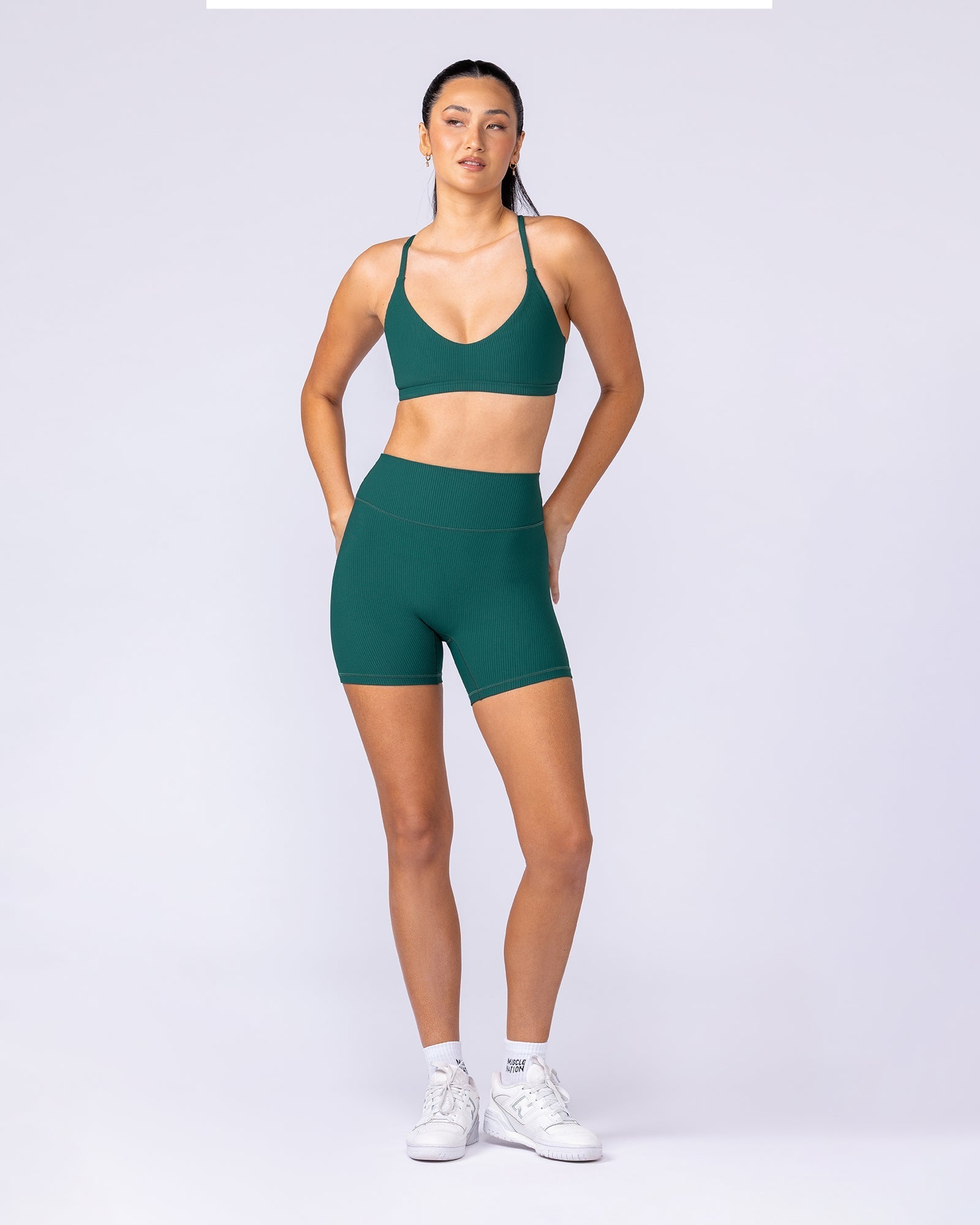 Fantasy Rib Bralette Evergreen - Muscle Nation women's bralette, view 5