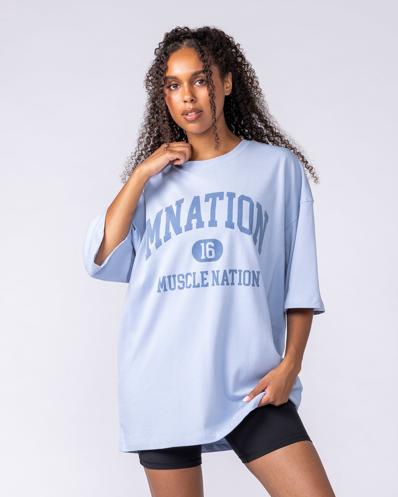 Fieldhouse Oversized Tee - Aero Blue