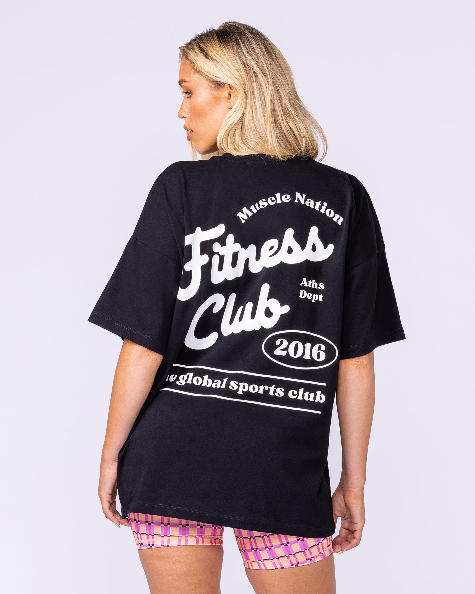 Fizz Oversized Tee Black - Muscle Nation women's gym tee, view 3