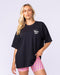 Fizz Oversized Tee Black - Muscle Nation women's gym tee, view 2