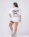 Fizz Oversized Tee White - Muscle Nation women's gym tee, view 5