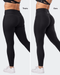 Aura Peachy Invisible Scrunch Ankle Leggings Black - Muscle Nation women's leggings, view 2