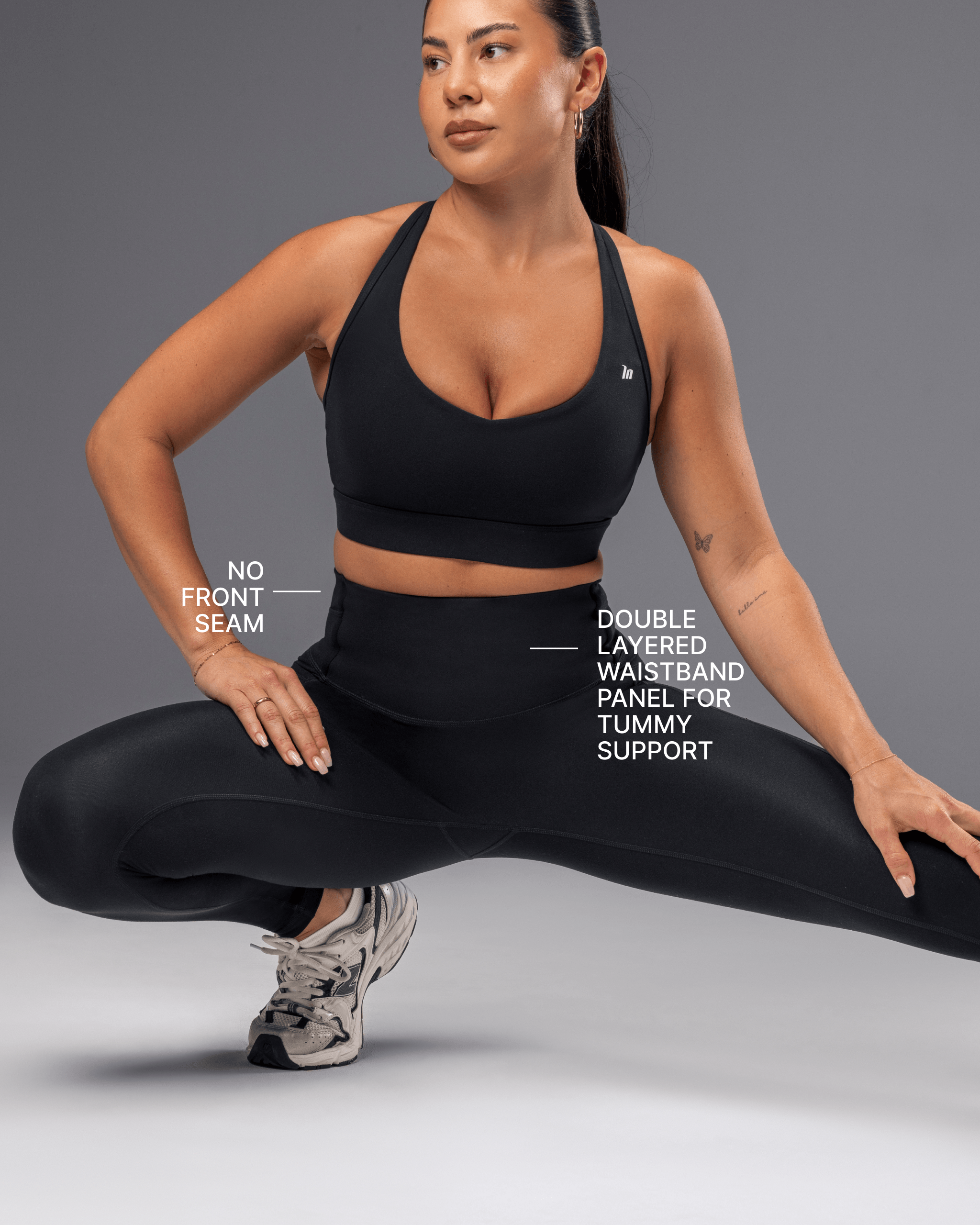 Unrivalled Everyday Pocket Ankle Leggings Black - Muscle Nation women's leggings, view 2