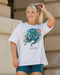 Viper Oversized Tee White - Muscle Nation women's gym tee