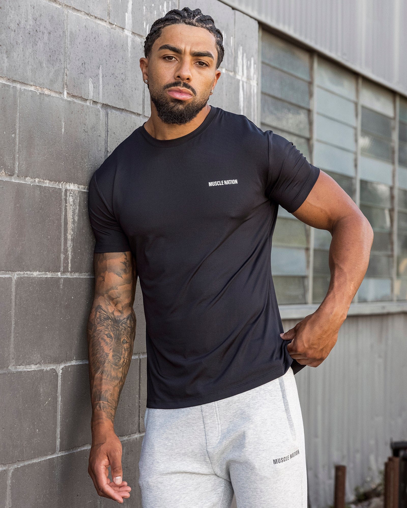 Climaflex Active Tee in Black - Muscle Nation men's training tee