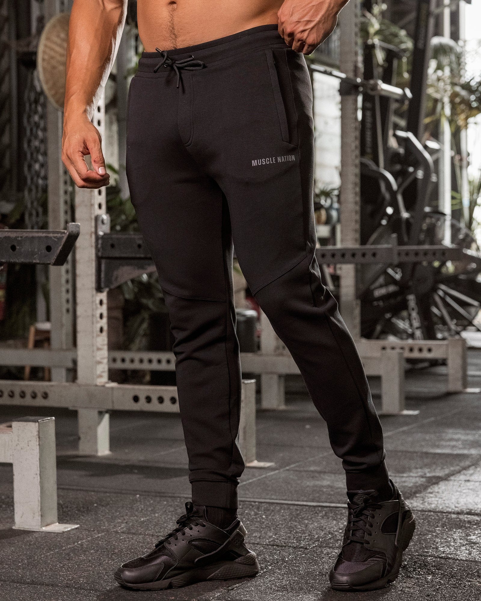 Essential Tech Pants Black - Muscle Nation men's trackpants