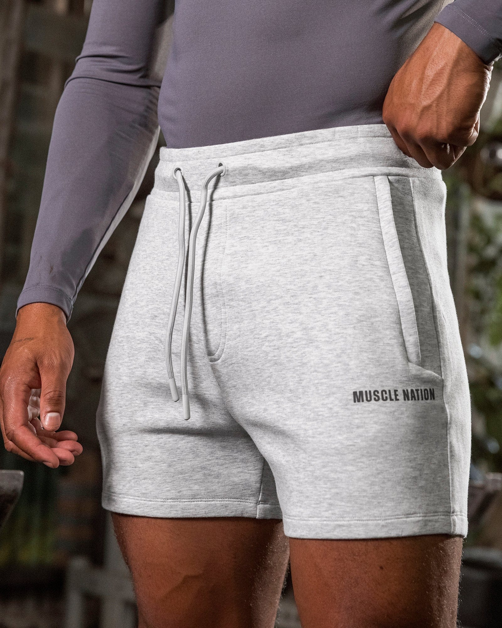 Essential Tech Shorts - Grey Marl