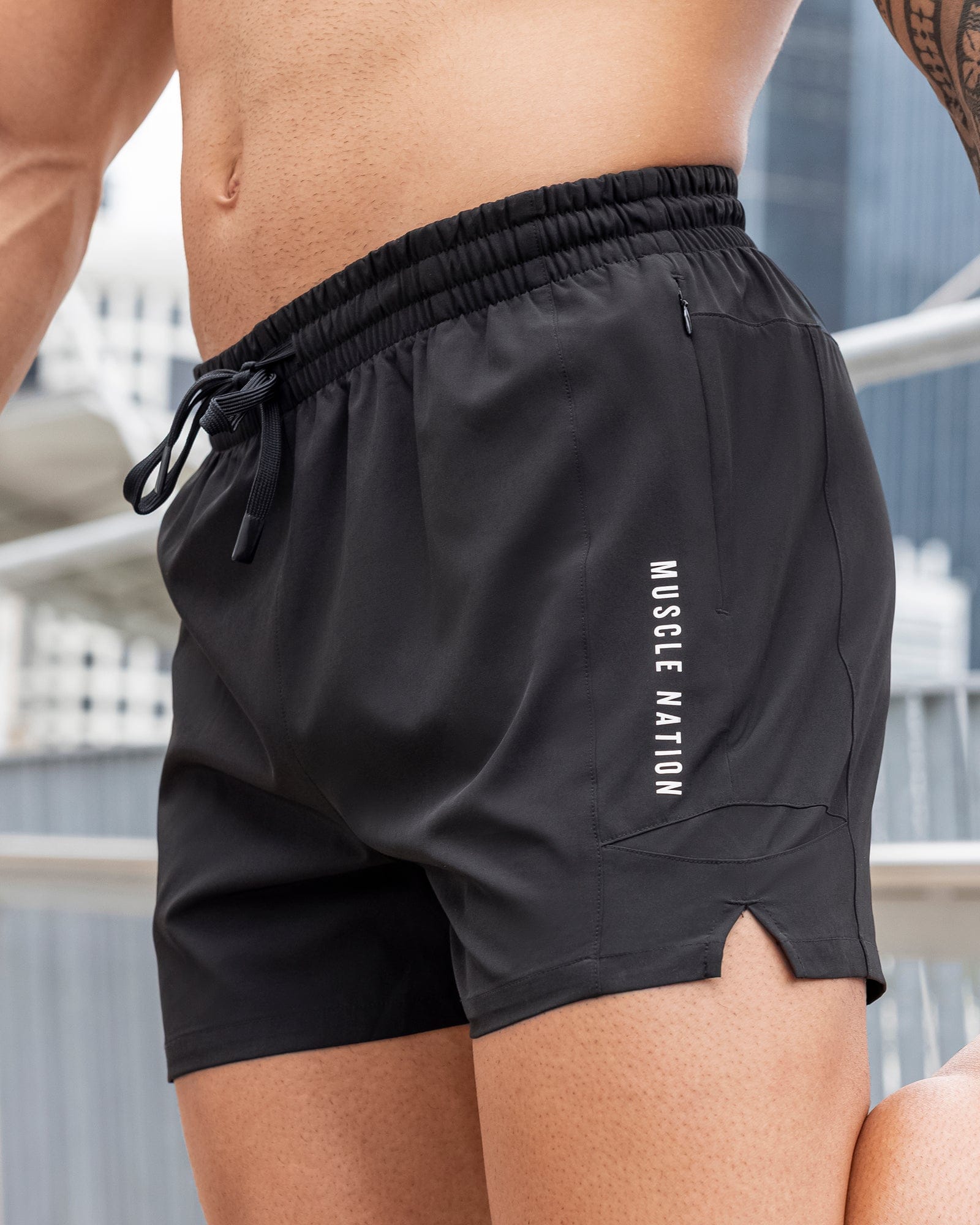Streamline Training 3" Shorts Black - Muscle Nation men's gym shorts