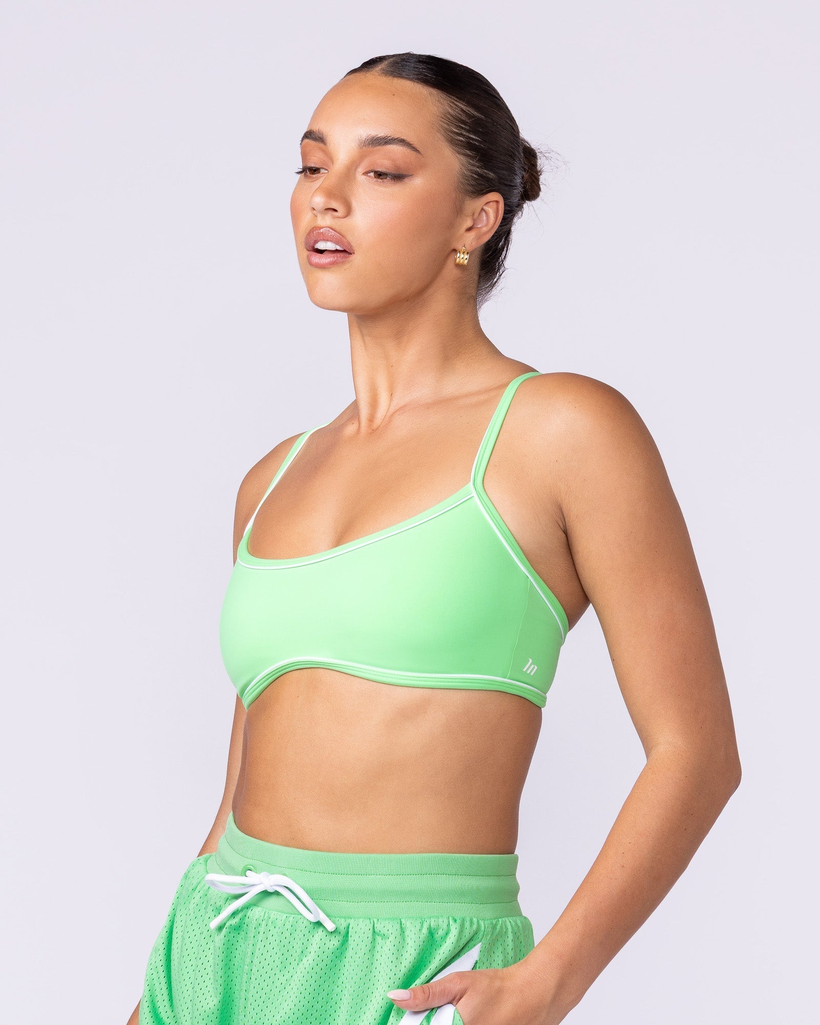 Haze Bralette Key Lime - Muscle Nation women's bralette, view 3