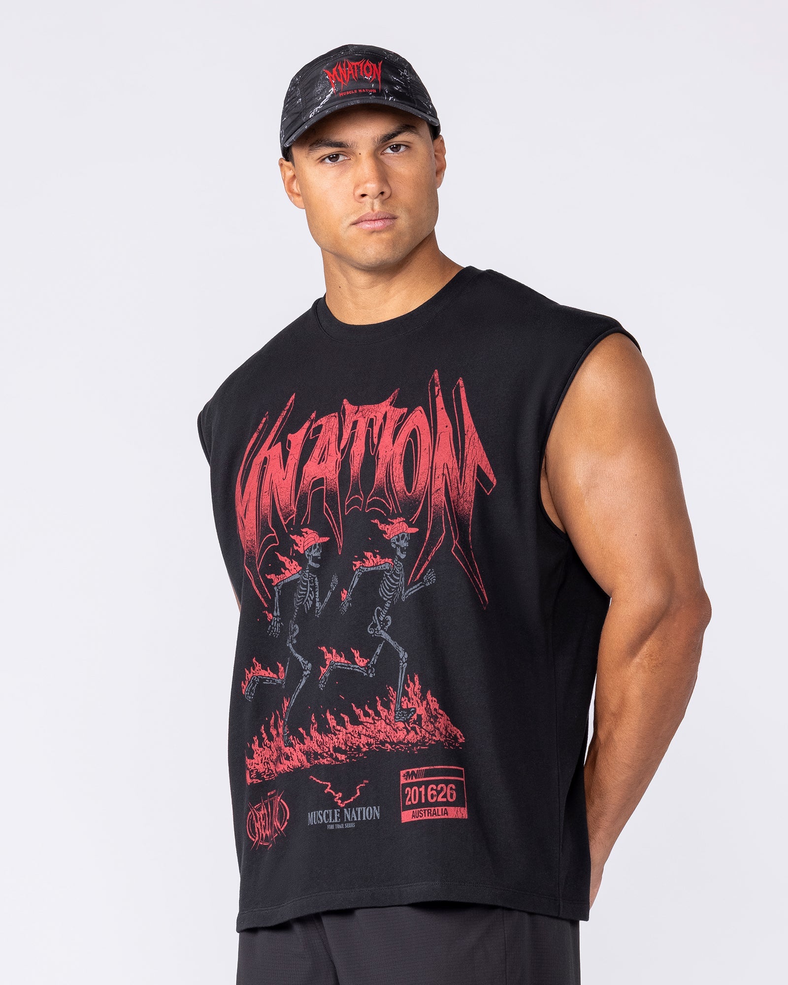 Hell Mile Boxy Running Tank - Black