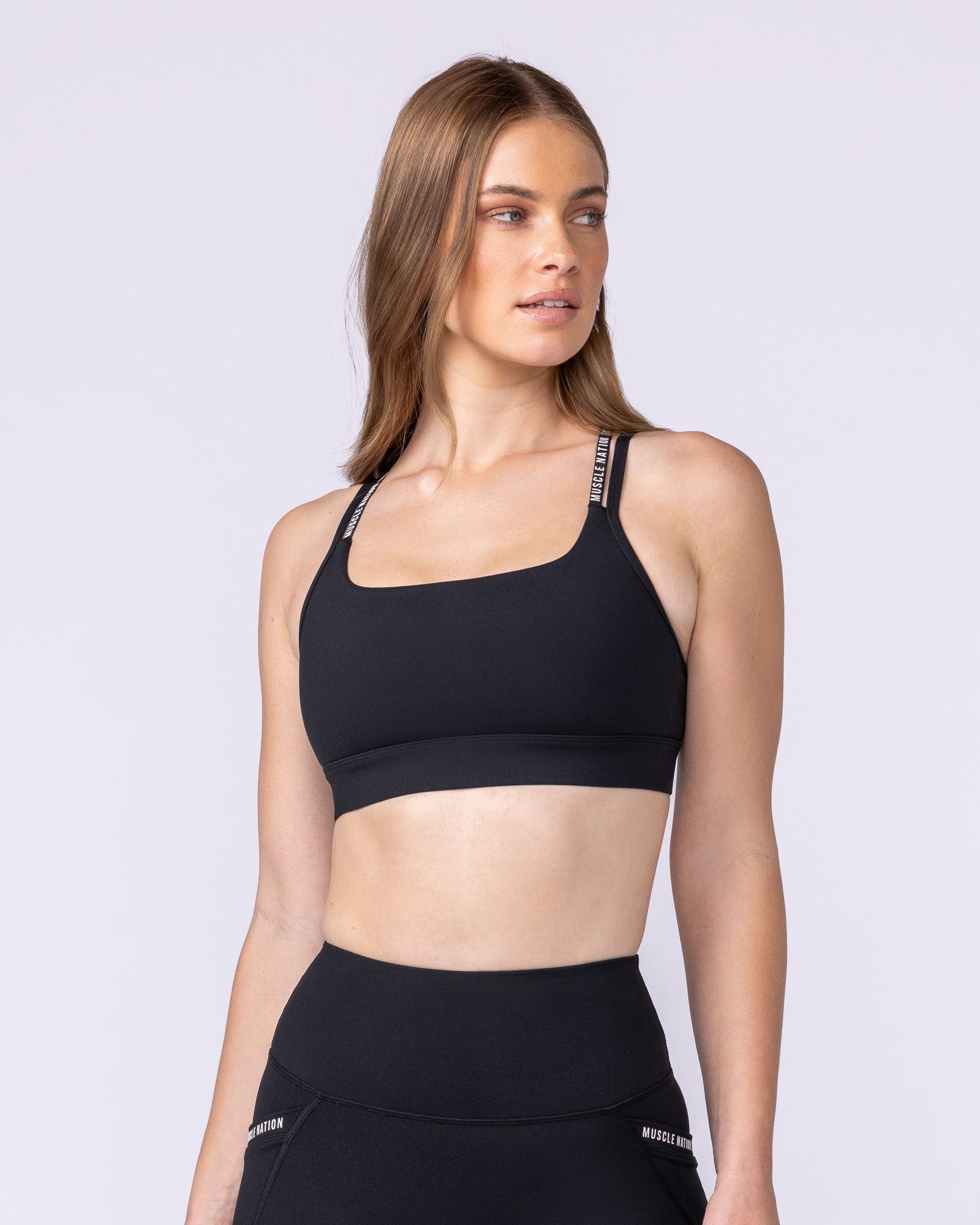 Illusion Bra Black - Muscle Nation women's sports bra