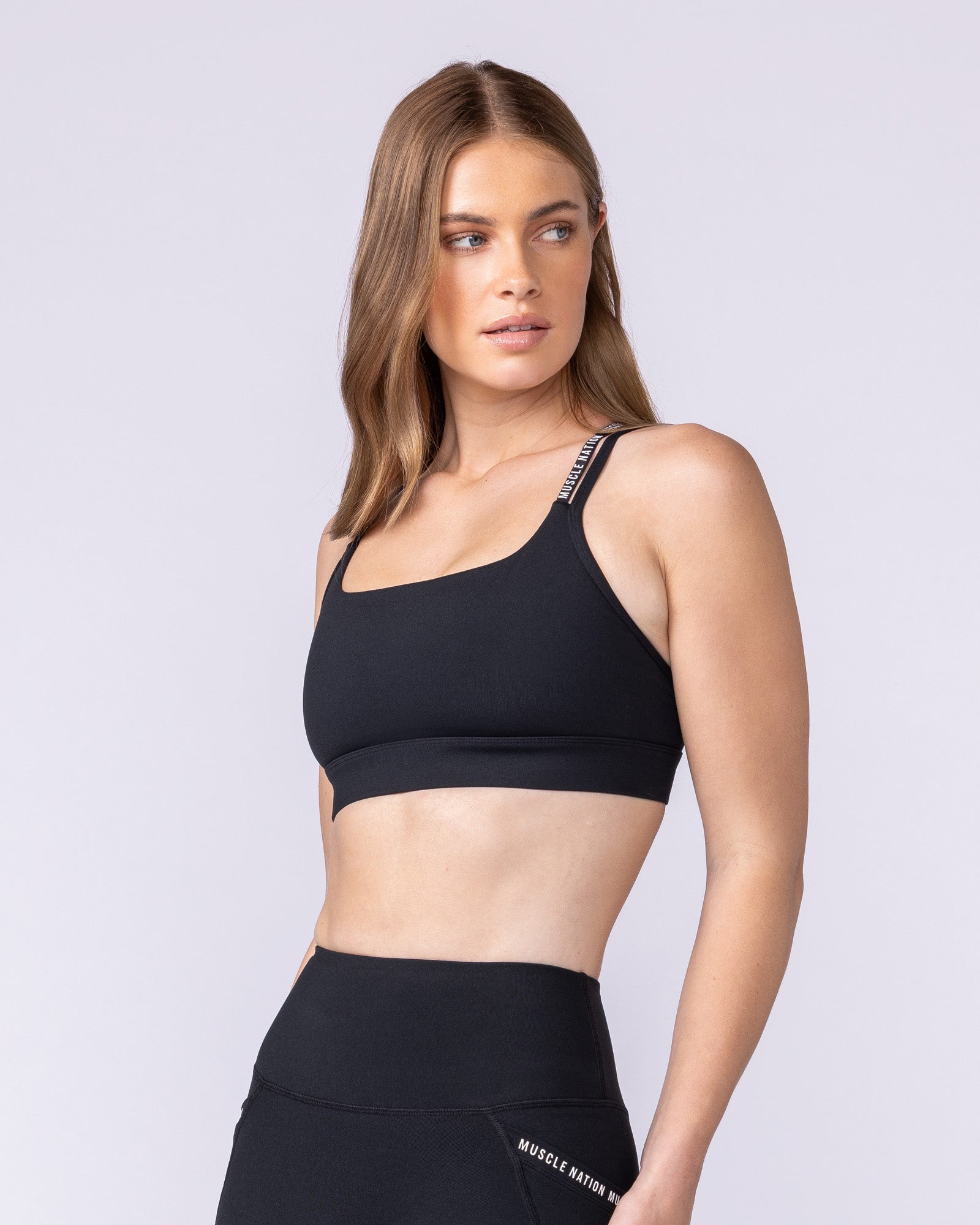 Illusion Bra Black - Muscle Nation women's sports bra, view 3