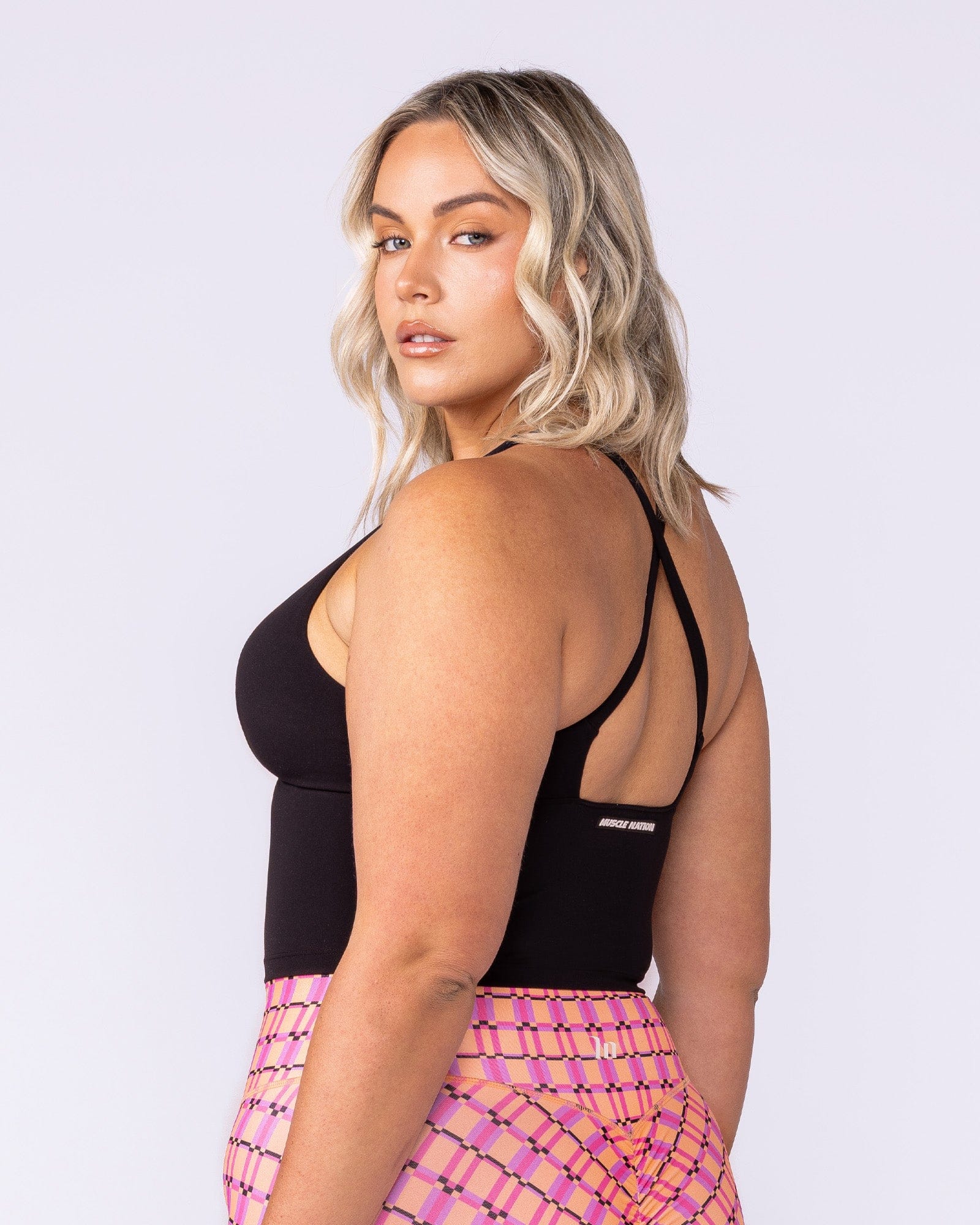 Influence Bra Tank Black - Muscle Nation women's tank top, view 2