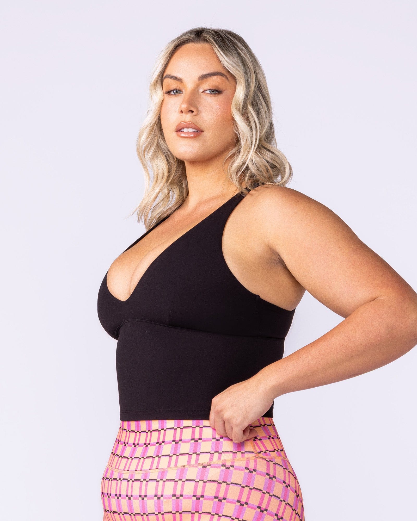 Influence Bra Tank Black - Muscle Nation women's tank top, view 3