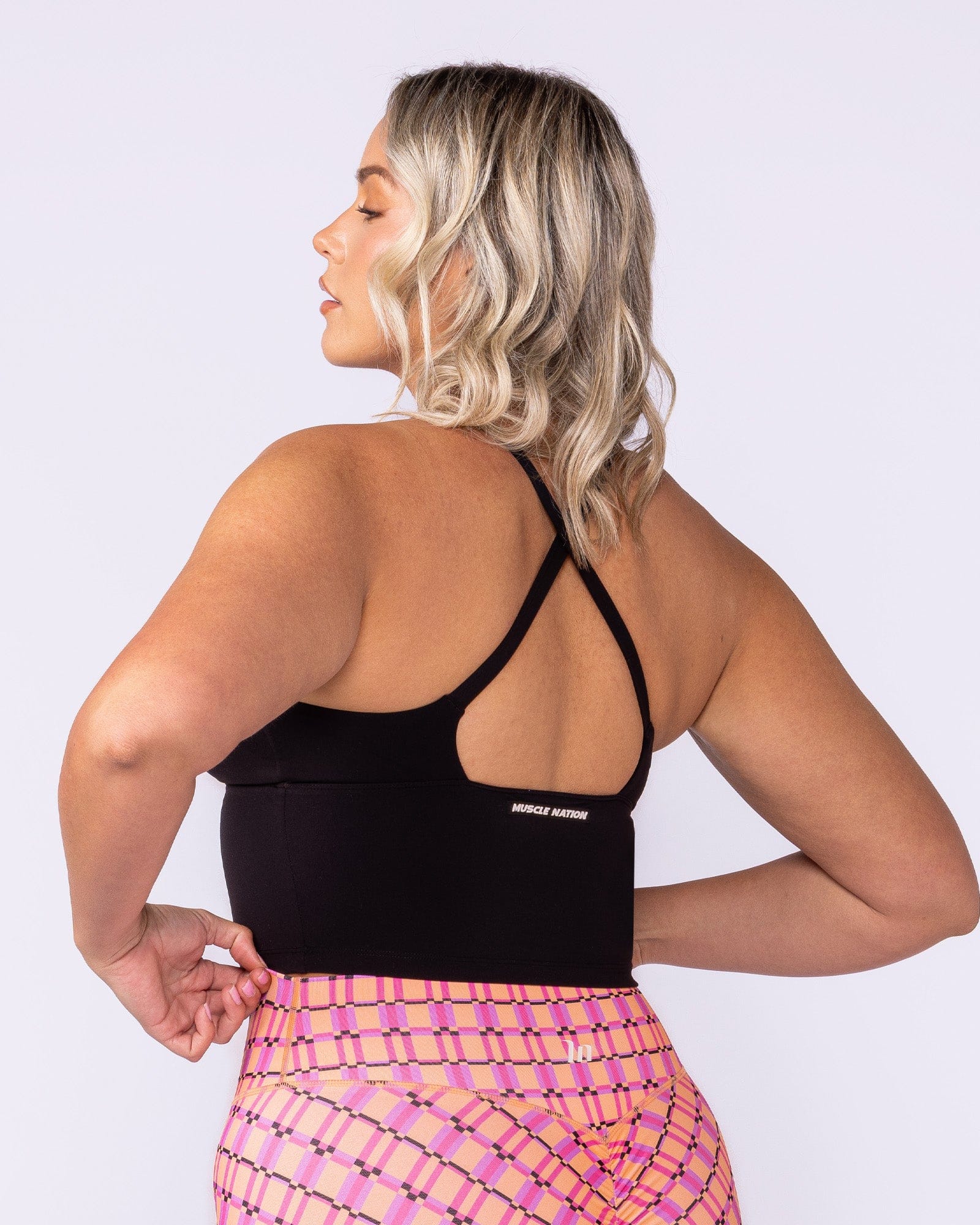 Influence Bra Tank Black - Muscle Nation women's tank top, view 4