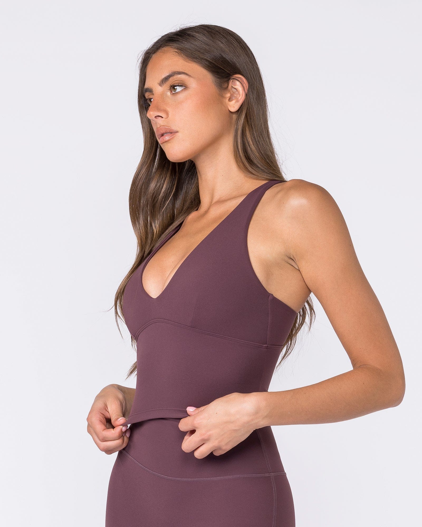 Influence Bra Tank Dark Cherry - Muscle Nation women's tank top, view 3
