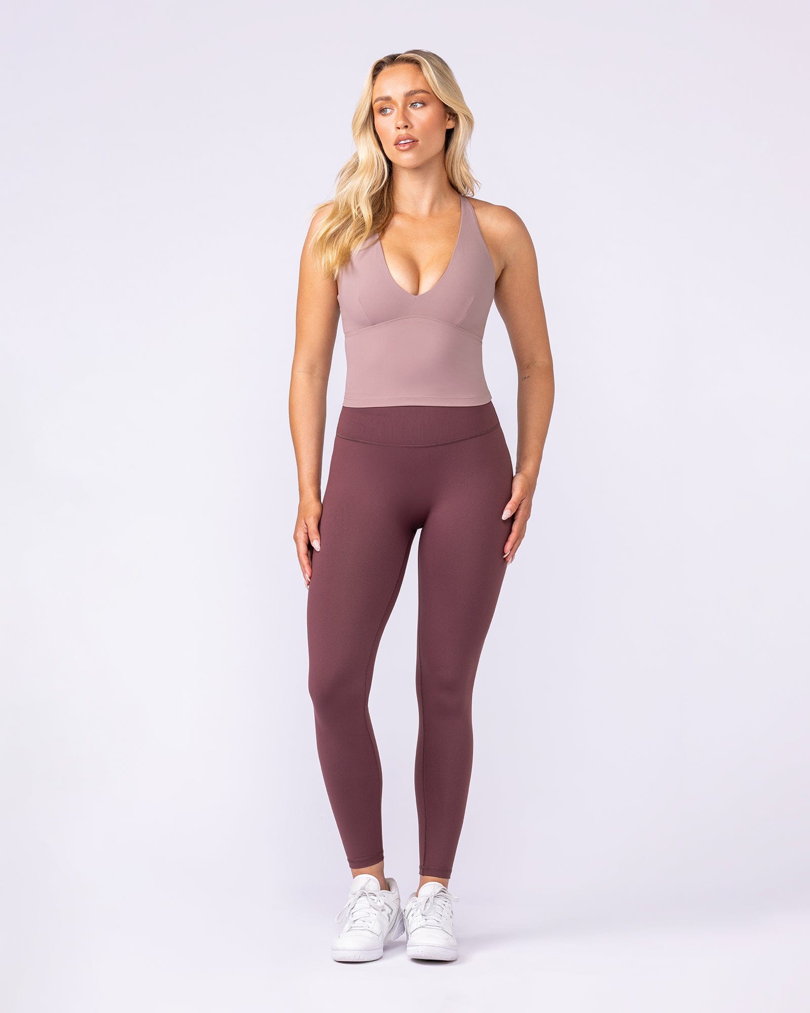 Influence Bra Tank Mocha Berry - Muscle Nation women's tank top, view 5