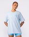 Kick-Start Oversized Tee Bluebell - Muscle Nation women's gym tee, view 2