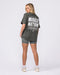 Kick-Start Oversized Tee Dark Botanica - Muscle Nation women's gym tee, view 5