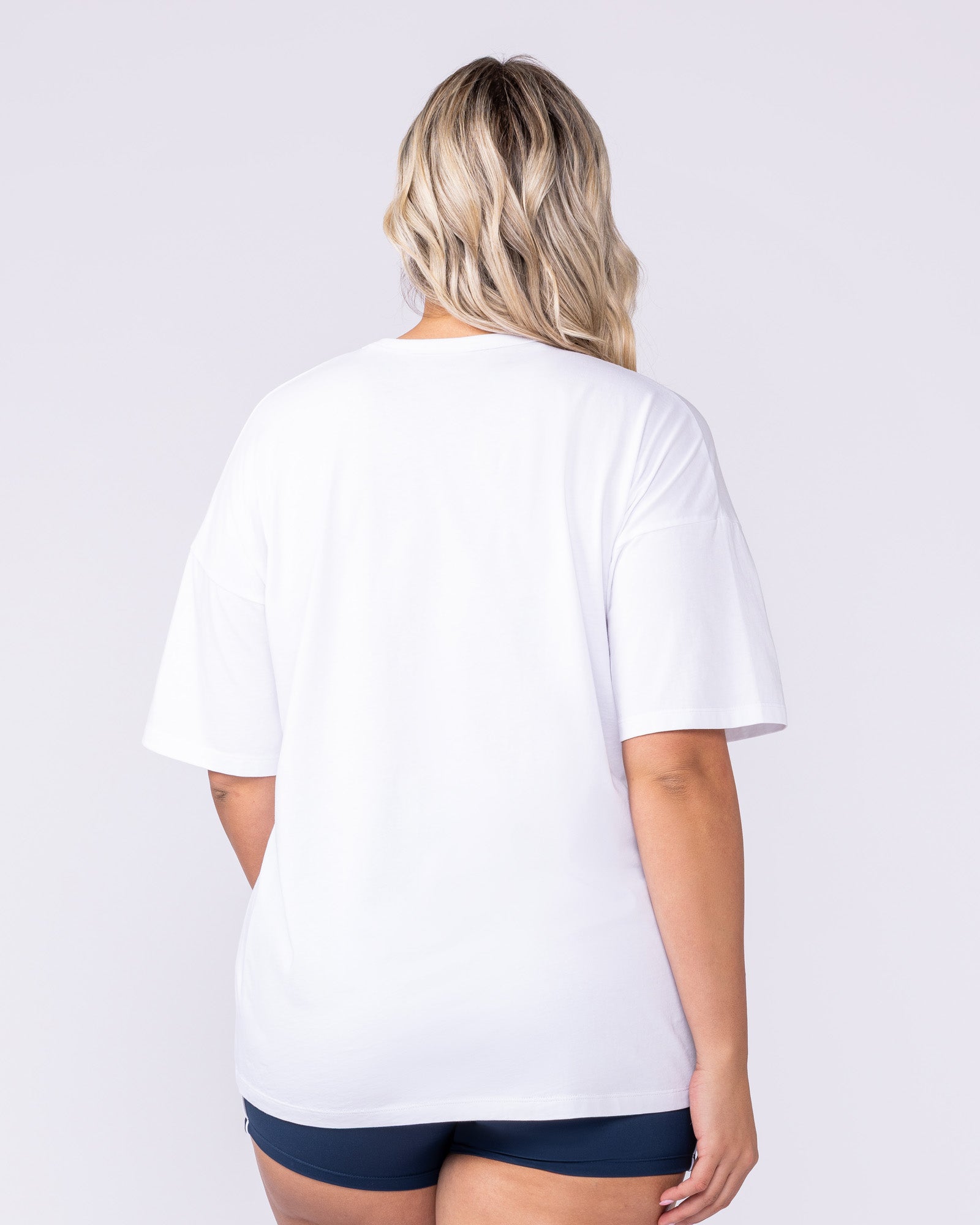 Lemon Squeezy Oversized Tee White - Muscle Nation women's gym tee, view 5