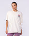 Less Panic More Disco Oversized Tee Travertine - Muscle Nation women's gym tee, view 2