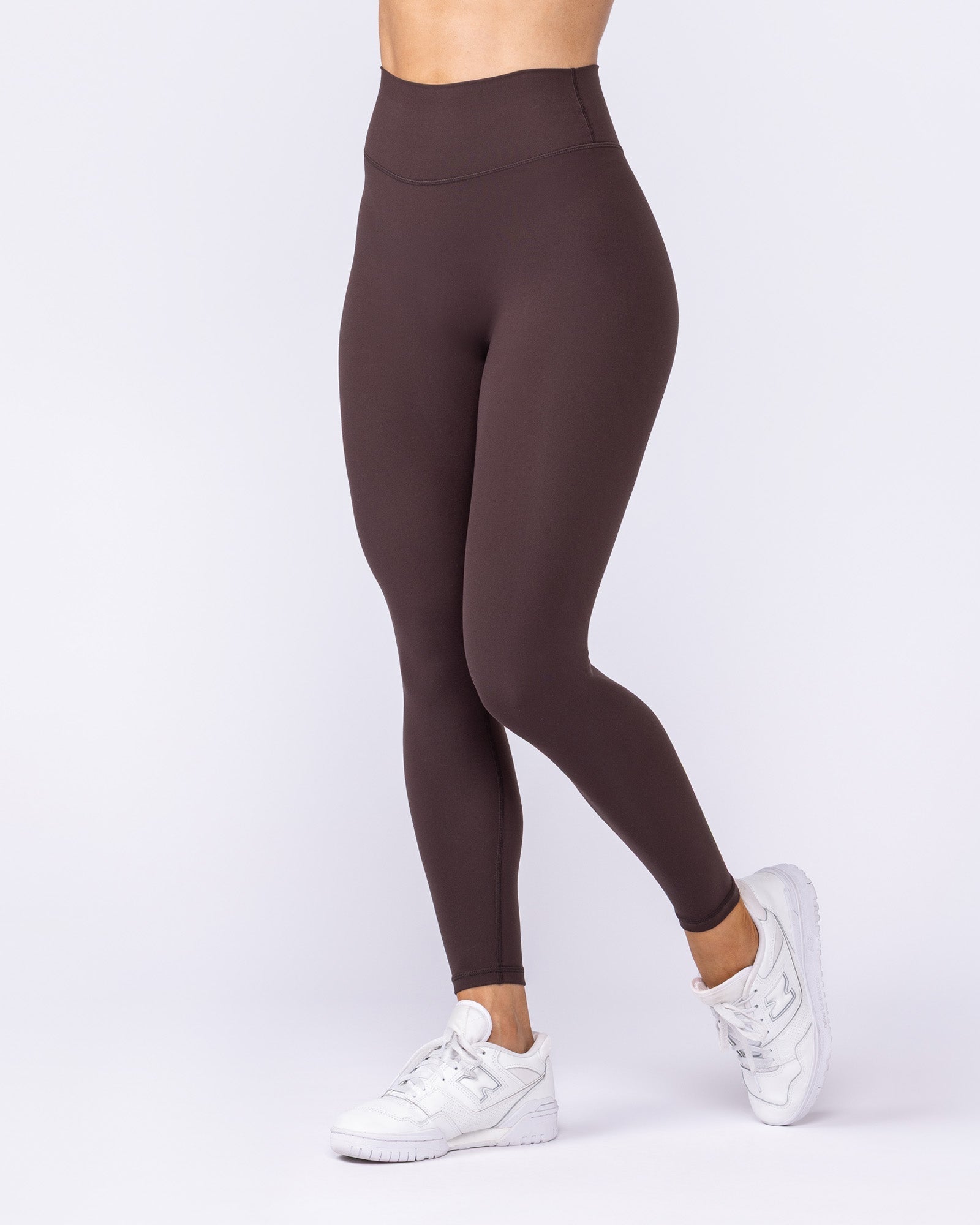 Liberty High Rise Ankle Length Leggings Cocoa - Muscle Nation women's leggings, view 2