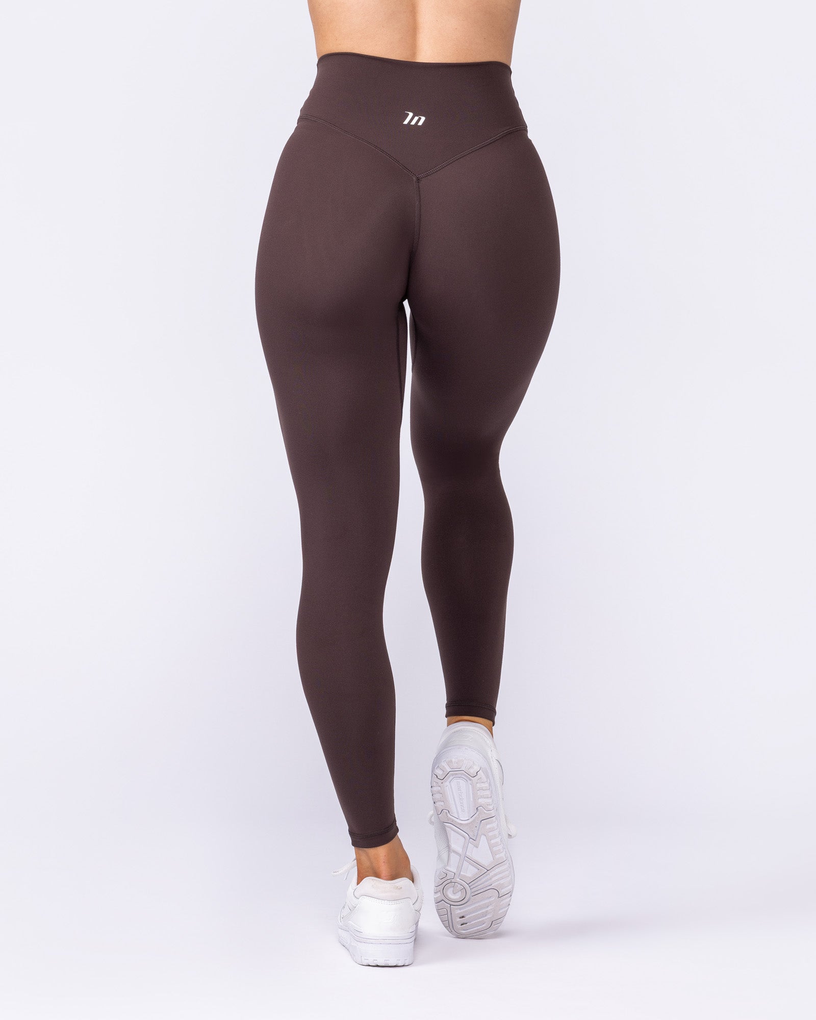 Liberty High Rise Ankle Length Leggings Cocoa - Muscle Nation women's leggings, view 4