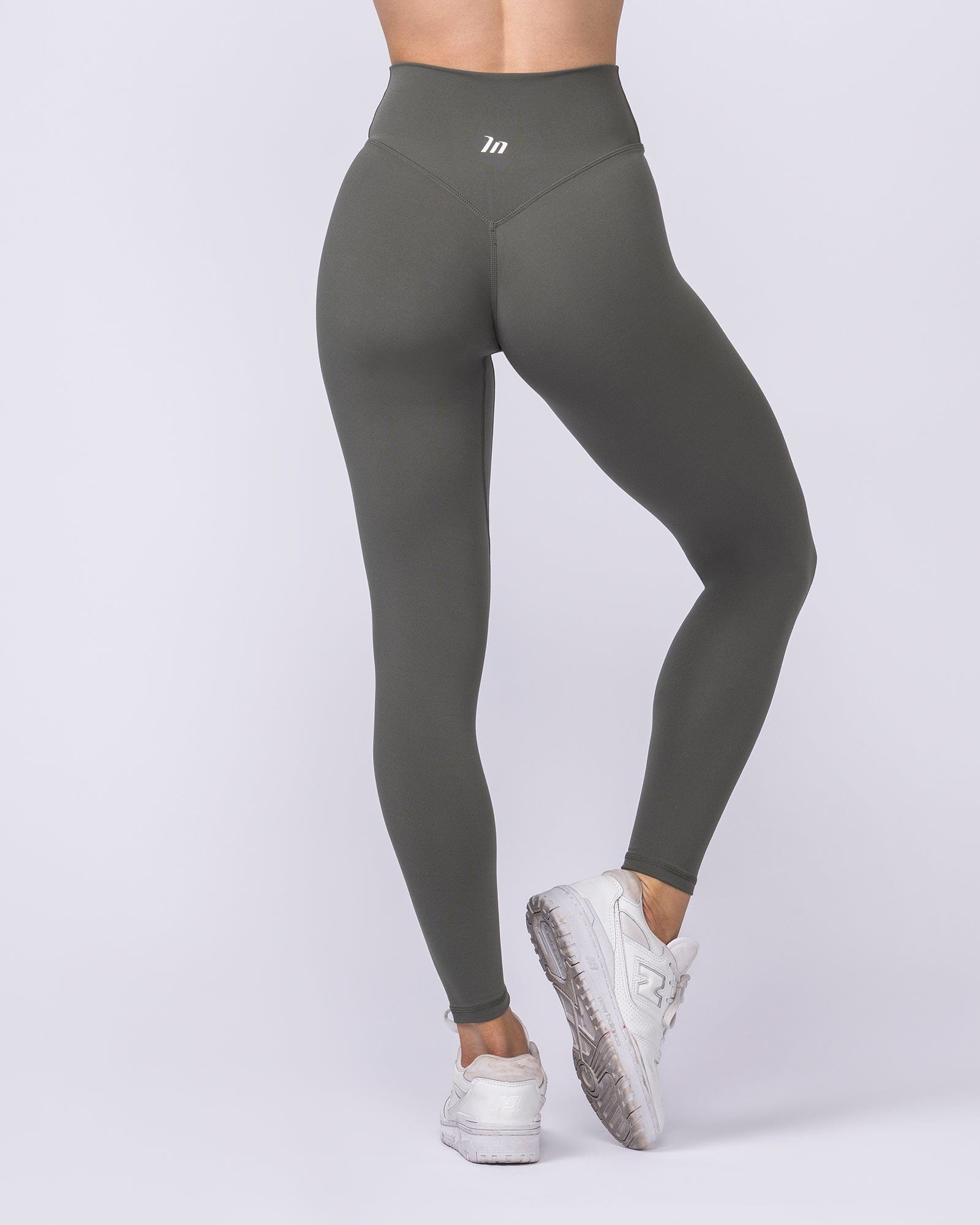 Liberty High Rise Ankle Length Leggings Eucalyptus - Muscle Nation women's leggings, view 4