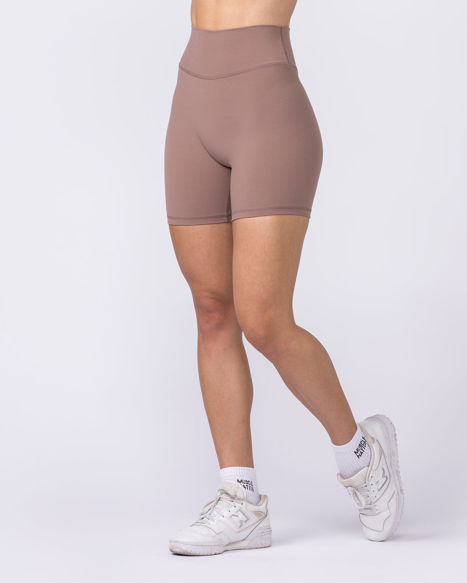 Liberty High Rise Bike Shorts Cookie - Muscle Nation women's bike shorts, view 2