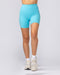 Liberty High Rise Bike Shorts Oasis Blue - Muscle Nation women's bike shorts, view 2