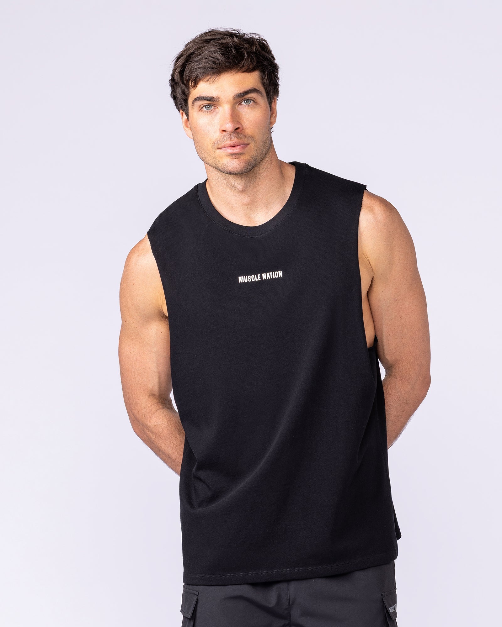 Lifestyle Training Tank Black - Muscle Nation men's muscle tank